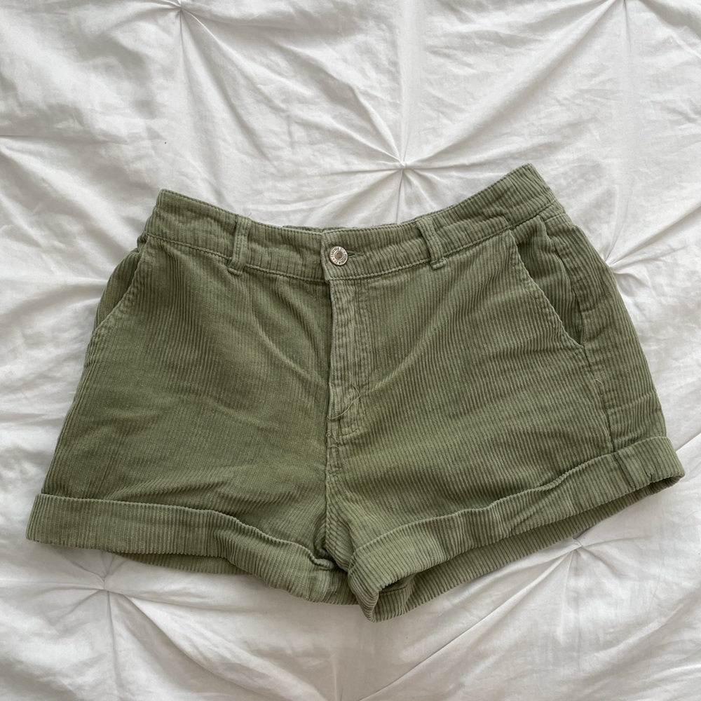 Olive Corduroy Shorts